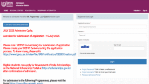 IGNOU July 2025